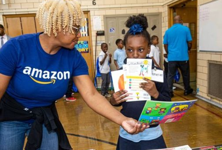 Amazon employee book distribution table with RIF - cropped